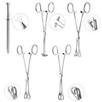 ♟✚ 1Pc Surgical Steel Opening Closing Needle Ball Clamp Plier Different Open shape Tweezers Piercing Professional Puncture Tool