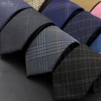 Mens Ties Jacquard Woven Striped Plaid Necktie 7cm Polyester Male Narrow Wedding Tie Skinny Tuxedo Suit Shirt Accessory Gift Ties