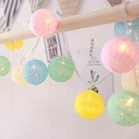 ZZOOI Cotton Ball Light Chain Night Lights Garland LED String Christmas Kids Bedroom Holiday Outdoor Wedding Patio Party Decoration