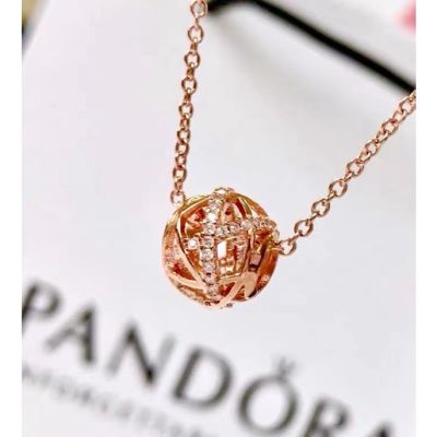 Pandora_เงิน925 สร้อยคอ สร้อยคอกาแล็กซี่ Openwork Galaxy Necklaceของขวัญสำหรับคนพิเศษ ของแท้ 100%