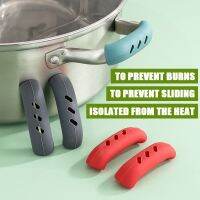 2Pcs Silicone Heat Insulation Oven Mitt Glove Casserole Ear Pan Non-slip Pot Holder Oven Grip Anti-hot Pot Clip Kitchen Gadgets Pots Pans