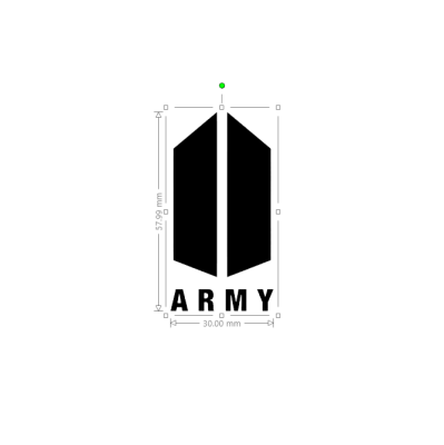 เฟล็กตัวรีดเสื้อ kpop PVC Flex BTS ARMY