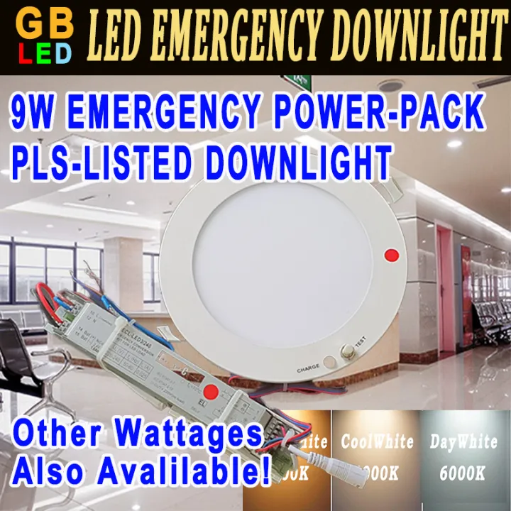 LED 9W Emergency Power-Pack PLS-Listed WarmWhite Round Downlight One