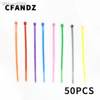 50PCS 9 Colors Self-locking Plastic Nylon Tie Cable Fastening Ring 3X200 Cable tTie Zip Wraps Strap Nylon Cable Tie