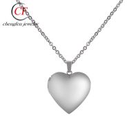 [COD] Wish retro creative commemorative can open heart-shaped pendant titanium steel love necklace stainless lettering
