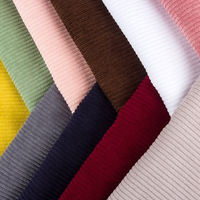 Thickening Solid Color Nylon Polyester Coarse Striped Corduroy Fabric Coat Shirt Trousers Sofa Cloth DIY Apparel Sewing Fabric