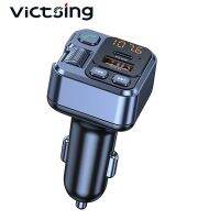 VicTsing Bluetooth V5.1 30W PD Car FM Transmitter Wireless Charger Audio Adapter MP3 Player with Fast Charging Ports