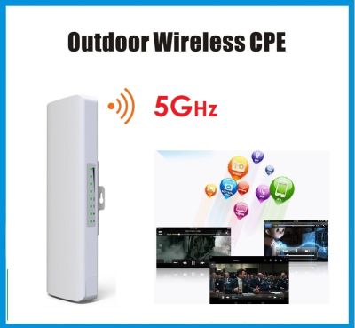 Outdoor CPE Router Acess Point ตัวกระจายสัญญาณ Wifi ระยะไกล 5GHz 300Mbps 2*14dBi Outdoor