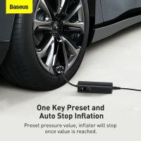 Baseus Super Mini Inflator Pump Car Air Compressor 12V Portable Electric Tyre Tire Inflator Digital Auto Air Inflatable Pump For Car Bicycle Boat