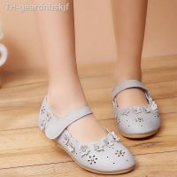 【hot】♗  Mumoresip Leather Shoes Toddler Baby Flats Flowers Cut-outs Kids Children Soft Loafers