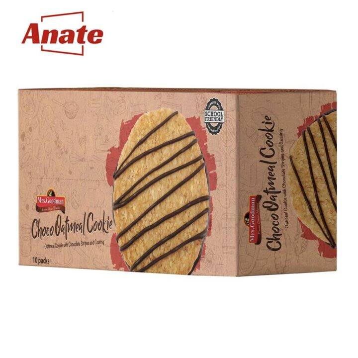 Parnella Mrs Goodman Choco Oatmeal Cookies 40g X 10pcs Lazada PH