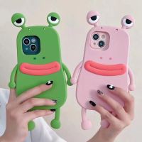 3D Korean Funny Frog Cartoon Cover for Samsung S22 UITRA S21 PIUS S20 FE A53 NOTE10 Galaxy Phone Case Lens Protection Soft Shell