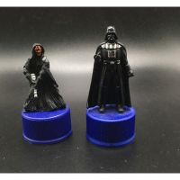 ฝาเป๊ปซี่ ฟิกเกอร์ สตาร์วอร์  ตัว หายาก  2x Star Wars Pepsi Head Bottle Caps Collection "DARTH MAUL" , "DARTH VADER" Japan import rare