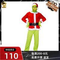 2022 เครื่องแต่งกายคริสต์มาสคอสเพลย์เสื้อผ้าSanta Claus The Grinch The Grinch The Grinch Party Performance