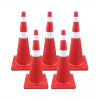 กรวยจราจร ขนาด 80 ซม. ชุด 5 อัน (สีส้ม) / Traffic Cone