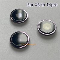 เลนส์กล้องปลอมพร้อมฝาครอบวงแหวนแก้วพร้อมกรอบสําหรับ iPhone XR เช่น 14 pro DIY Camera Lens Cap XR ถึง 14pro ชิ้นส่วนทดแทน