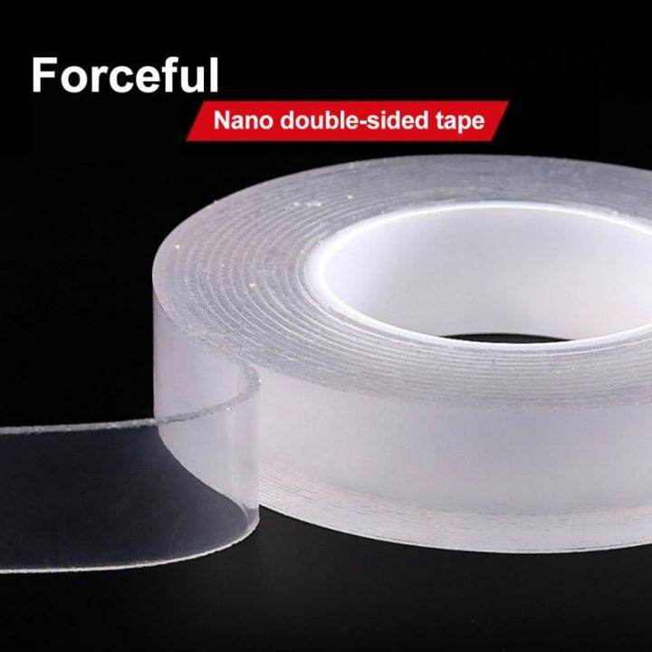 1-2-3-5m-double-sided-tape-nano-tape-reusable-waterproof-wall-sticker-non-marking-and-washable-self-adhesive-transparent-tapes