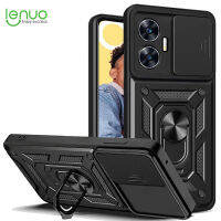 Lenuo เกราะหนาสำหรับ C55 Realme 4G /Narzo N55เคสโทรศัพท์ TPU + PC ห่วงแข็งลายรถฝาหลังกันกระแทกพร้อมที่หุ้มรีโมทคอนโทรไร้สายป้องกันกล้อง