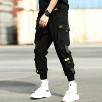 Korean Hip Hop Boy Multi-pocket Elastic Waist Design Harem Pant Men Streetwear Punk Casual Trousers Jogger Male Dancing ins Pant