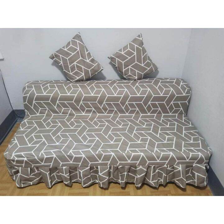^'\Sofa Bed(COVER ONLY) Full Cover 3 Folds (Foam not included) Lazada PH