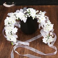 Baby Girl Crown 2021 Princess Sweet Flower Beading Patchwork Headdress Wedding Birthday White Headpiece Hair Wreath Accessories