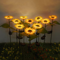 Outdoor Waterproof 24pcs Sloar Led Sunflower Light Christmas Garden Light For Party Wedding Landscape Lawn Courtyard Decoration