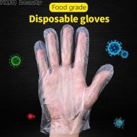 【hot sale】✐ D13 100pcs Disposable Hand Glove Clear Plastic Transparent Multifunctional Kitchen Garden Accessories BBQ Sarung tangan/一次性塑料手套