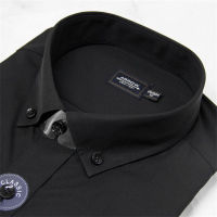 ธุรกิจสีดำสำหรับผู้ชายสบาย ๆ เสื้อเชิ้ตสีดำรายการสินค้าลดราคา