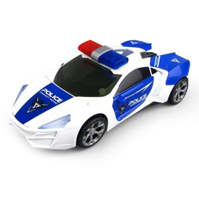 ไฟฟ้าเต้นรำเปลี่ยนรูปหมุนรถตำรวจสากลของเล่นเด็กชาย Douyin รุ่นเดียวกันเด็กเด็กผู้หญิงรถยนต์ 2023