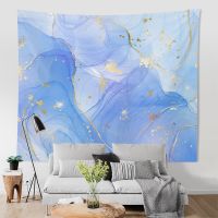 Tapestry Wall Background Ins Wind Blue Purple Pink Watercolor Marble Handing Cloth Tapestry Wall Decor