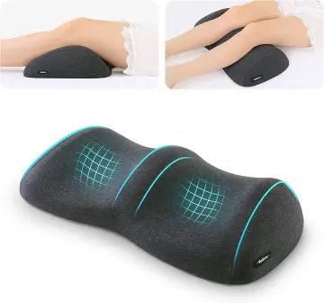 1PC Leg Pillow Ergonomic Side Sleeping Pillows Memory Foam Knee Pillow with  Strap for Side Sleeper Leg Support Cushion with Removable and Washable  Cover