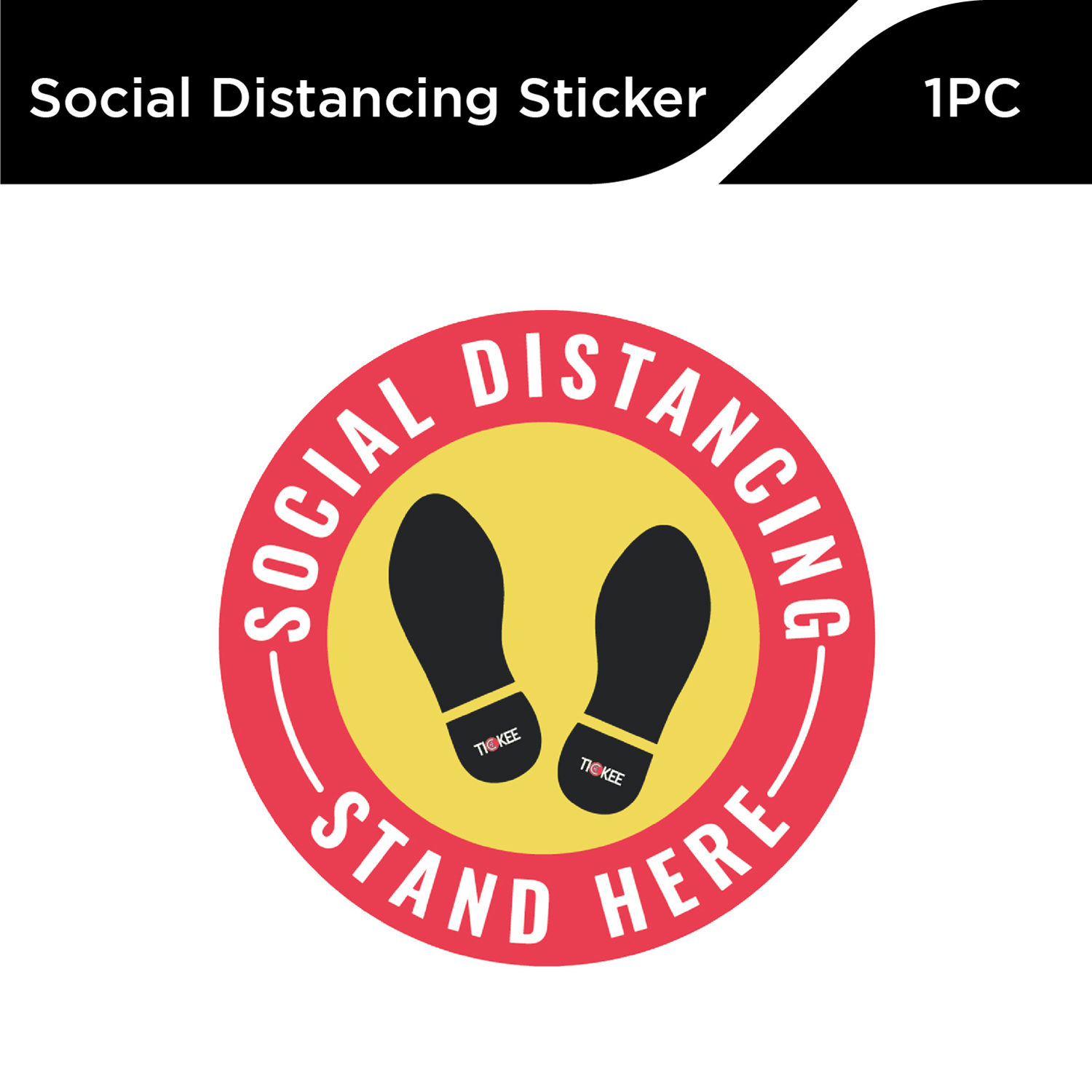 Vinyl Sticker Social Distancing High Quality  10 8X10 IN Waterproof 