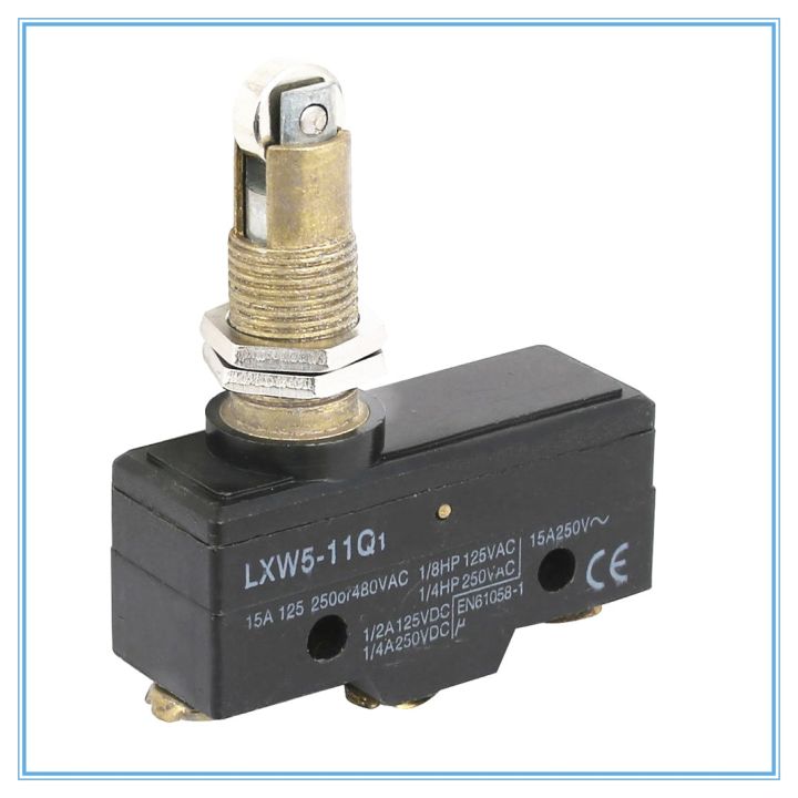 สวิตช์ไมโครสวิตช์ Ac 125V/250V 15a สวิตช์จำกัดรีเซ็ตตัวเอง Lxw5-11q1แบบขนานลูกสูบลูกกลิ้ง