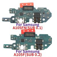 สำหรับ Samsung Galaxy A10 A105F A105FN A105M A105G USB ขั้วต่อแท่นชาร์จชาร์จพอร์ตไมโครโฟนอะไหล่สายเคเบิลเฟล็กซ์