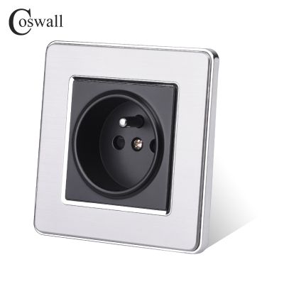 【NEW Popular89】 COSWALL 16A แผงเงินอิเล็กทรอนิกส์มาตรฐานฝรั่งเศส Plug110ไฟฟ้า250V