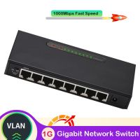 ตัวสลับสัญญาณเครือข่าย J72สวิตช์อัจฉริยะ Vlan 8-สวิตช์กิกะบิตพอร์ต Gigabit Vlan ตัวแยกสัญญาณอินเทอร์เน็ตความยาว1000เมตร1กรัมสวิตช์ Rj45อีเธอร์เน็ต