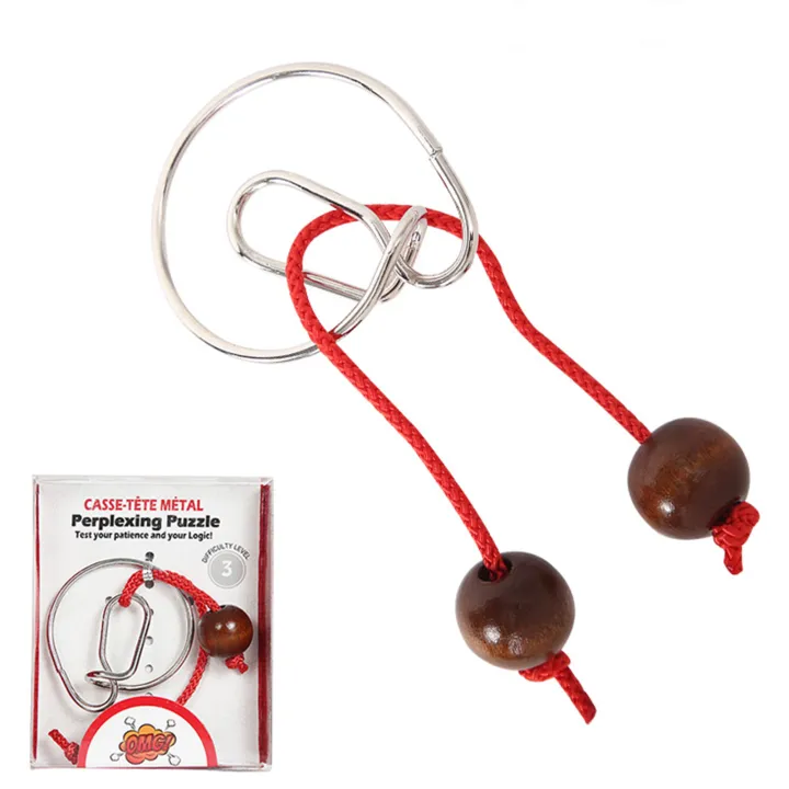 LY IQ Metal Wire Puzzle Magic Brain Teaser Rings Test CasseTete