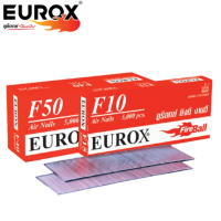 EUROX ตะปูลม ขาเดี่ยว F Series (กล่องละ 5000 นัด) รุ่น ขนาด F10, F15, F20, F25, F30, F35, F40, F45, F50 (Air Nails)