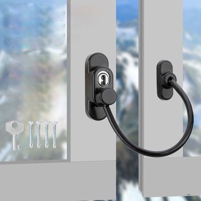Window Panel Door Cable Restrictor Security Lock Child Baby Safe Locks with Screws Keys Anti-theft Window Limiter Kids Protector