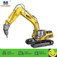 Huina 1811 D Iecast 140โลหะอัลลอยเจาะรถขุดรถบรรทุกรถรุ่นตีนตะขาบวิศวกรรมยานพาหนะของเล่นสำหรับเด็กผู้ชายเด็กของขวัญ