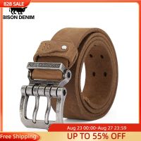 【YD】 BISONDENIM Luxury Designer Belts for Men Spilt Leather Pin Buckle Waist Jeans W71794