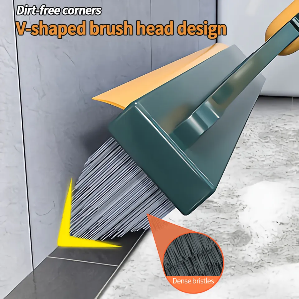 Rotating Cleaning Brush For Bathroom, Tub & Shower, Tile & Grout - 2.5  Wide - 14 Long - Indoor Handle & Kitchen Cleaning Brush