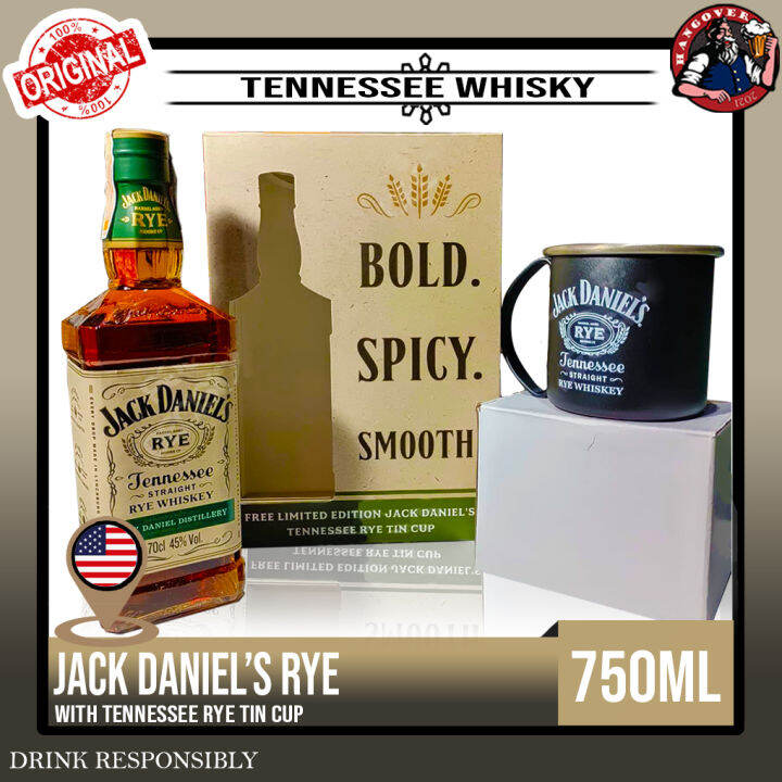 Jack Daniel’s Rye 700ml with free Tin Cup Lazada PH
