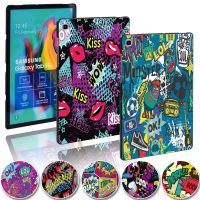 Trendy Graffiti Hard Shell Plastic Hemming Protective Cover for Samsung Galaxy Tab A A6 7"10"/Tab E S5E Tablet Case +Free Stylus Cases Covers