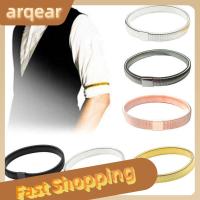 ARQEAR529453 2pcs กันลื่น วงแขนโลหะ แฟชั่นสำหรับผู้หญิง อีลาสติก ผู้ถือแขนเสื้อ ลดกระหน่ำ กำไลข้อมือสร้อยข้อมือ สายรัดยางยืด สำหรับผู้ชาย