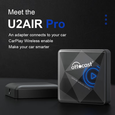 OTTOCAST U2 Air PRO แบบมีสายไปยัง CarPlay ไร้สายกระตุ้นกล่องอะแดปเตอร์ด้วย USB สายเชื่อมต่ออัตโนมัติบลูทูธดองเกิลสำหรับ Carplay วิทยุติดรถยนต์