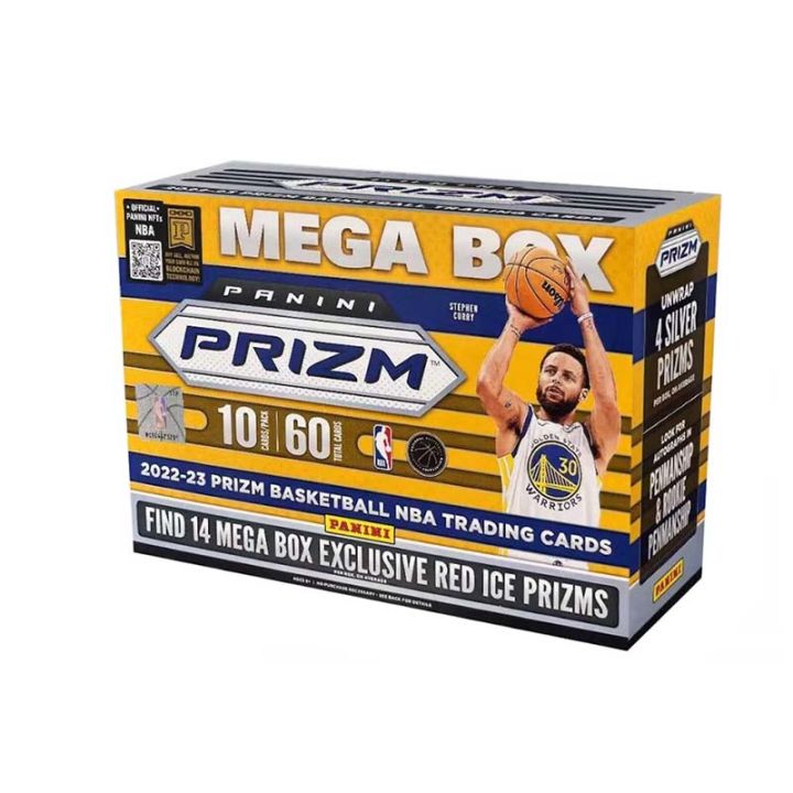 nba-panini-23-prizm-การ์ดซื้อขายบาสเก็ตบอล-mega-6แพ็ค14-red-ice-prizms-โรงงานปิดผนึกในสต็อกจัดส่งฟรี