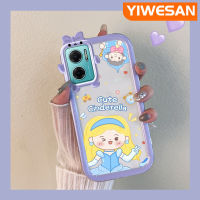 YIWESAN เคสสำหรับ Xiaomi Redmi 10 5G Redmi Note 11E 5G Redmi 11 Prime 5G เคสการ์ตูนน่ารักซินเดอเรลล่าตัวเล็กมอนสเตอร์น้อยมีโบว์นซอฟท์กันกระแทกทนต่อการขีดข่วนเคสโทรศัพท์โปร่งใสเลนส์กล้องถ่ายรูปฝาครอบป้องกันซิลิก้าเจล TPU