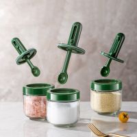 【CW】 Household Retractable Seasoning Condiment Canister Flavored Spice Glass Dampproof Accessories