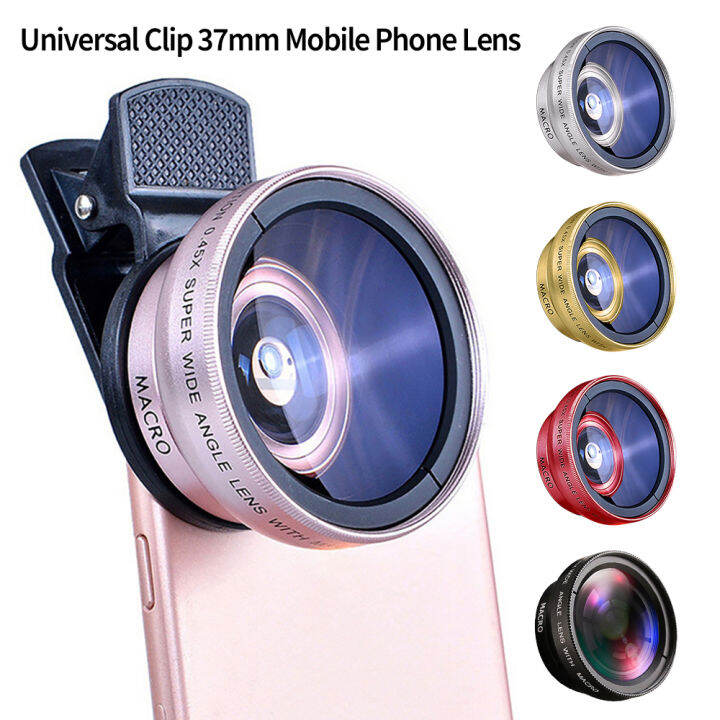 2 Functions Mobile Phone Lens 0.45X Wide Angle Len & 12.5X Macro HD ...